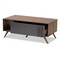 Baxton Studio Naoki Grey and Walnut Finished Wood 1-Drawer Coffee Table 168-10754 - alternate 3
